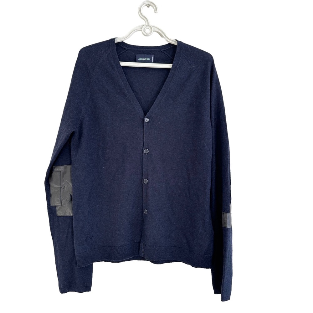 ZADIG AND VOLTAIRE LADIES Navy  Button Cardigan Sweater